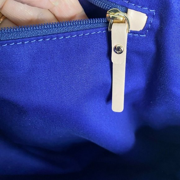 Kate Spade Womens Blue Full Plume Embroidered Straw Peacock Clutch Handbag - Picture 5 of 8